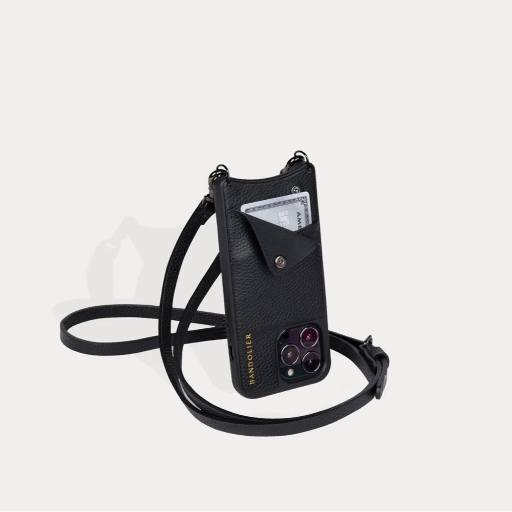 Bandolier EMMA Crossbody Phone Case in Black/Gold for iPhone 13 Pro